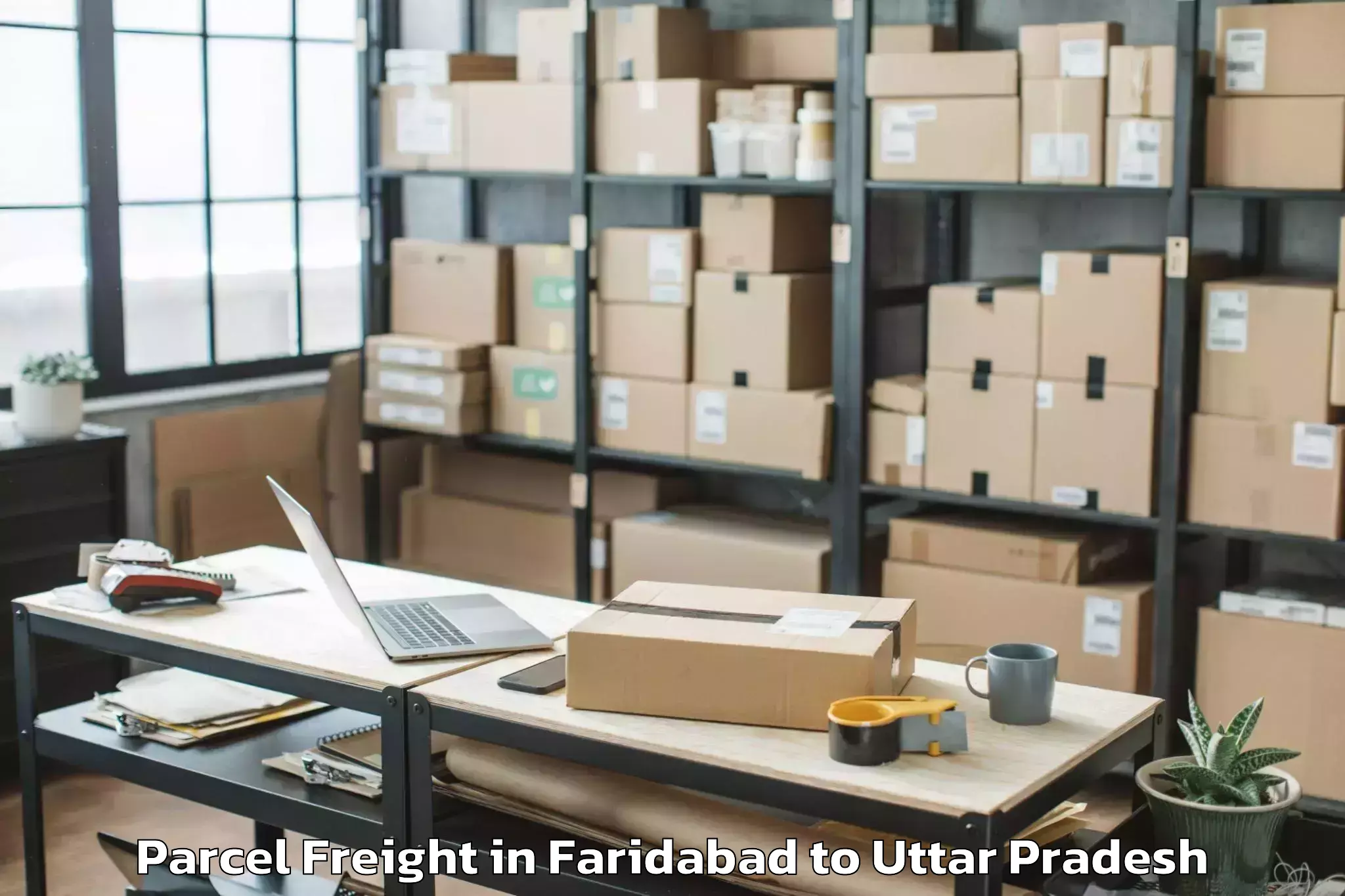 Easy Faridabad to Kerakat Parcel Freight Booking